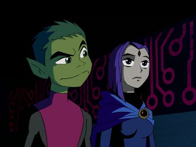 beast boy and raven in bed