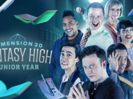 Fantasy High Junior Year header image with full cast