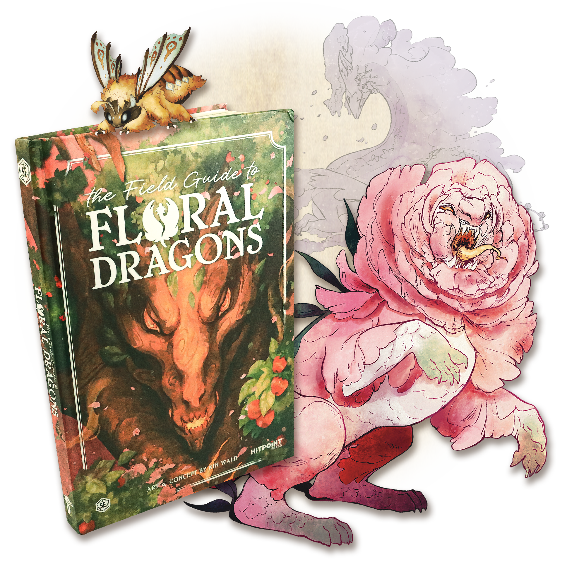 Floral Guide To Dragons pages cover and art