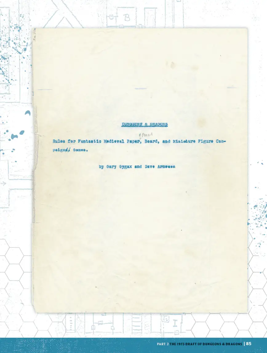 Title page of the 1973 drafr