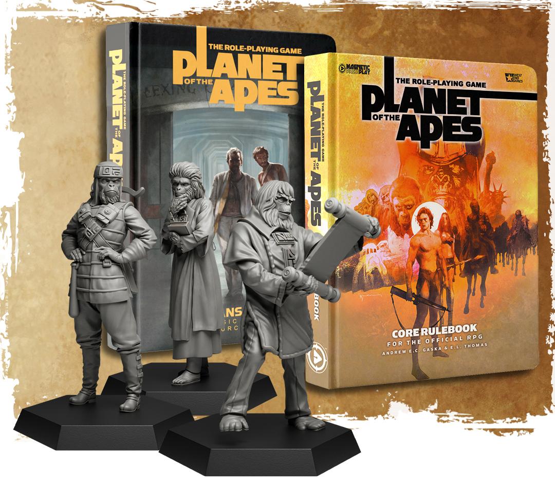 Planet of the Apes: The Roleplaying Game  books and minis