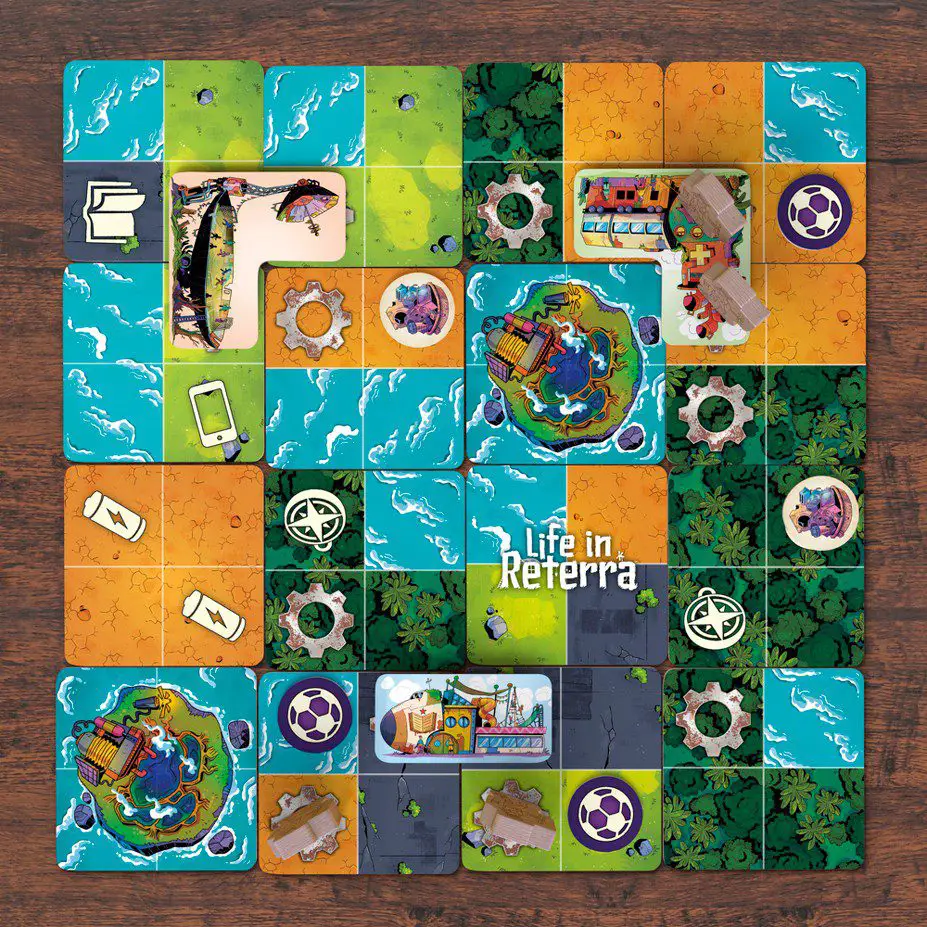 A completed Life In Reterra board
