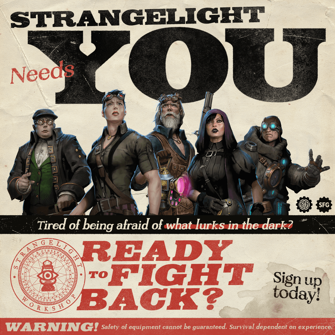 Strangelight Workshop wanted poster