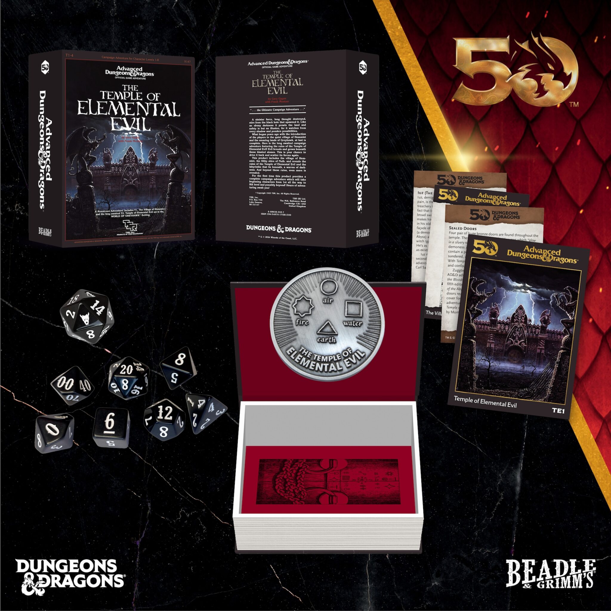 Beadle & Grimm's Classic Module Dice Collection Temple of Elemental Evil contents