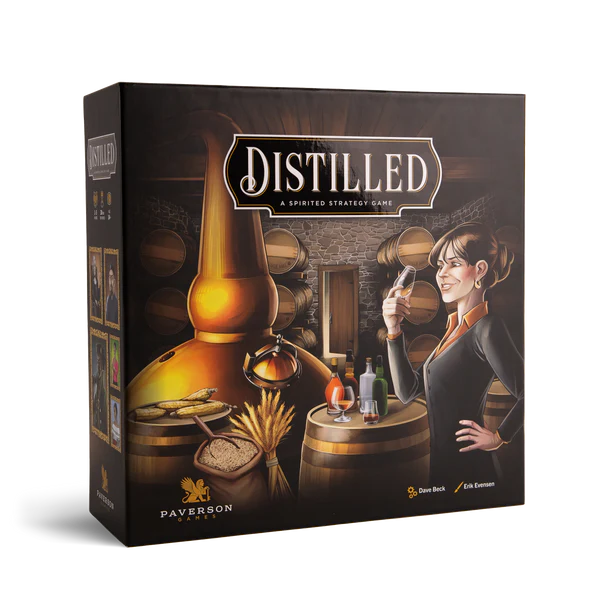 Distilled board game box