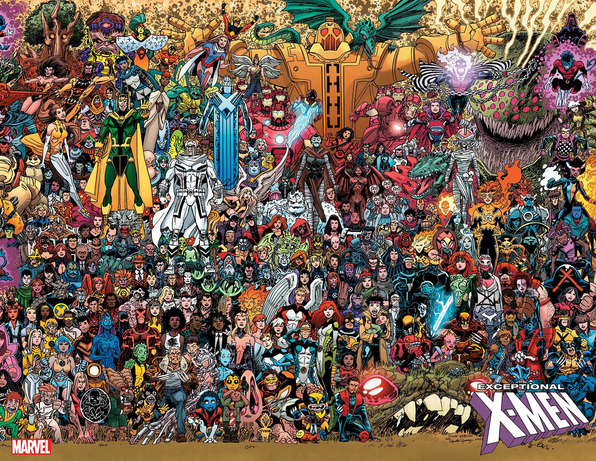 Exceptional X-Men Wraparound Connecting Cover by SCOTT KOBLISH 