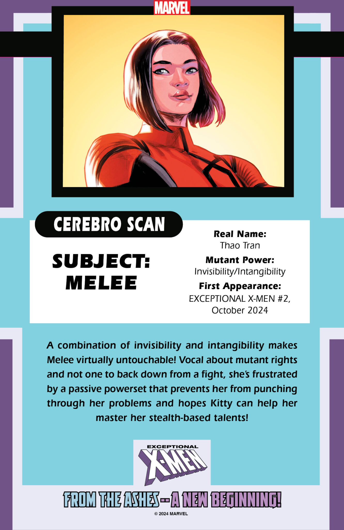 Exceptional X-Men Melee bio card