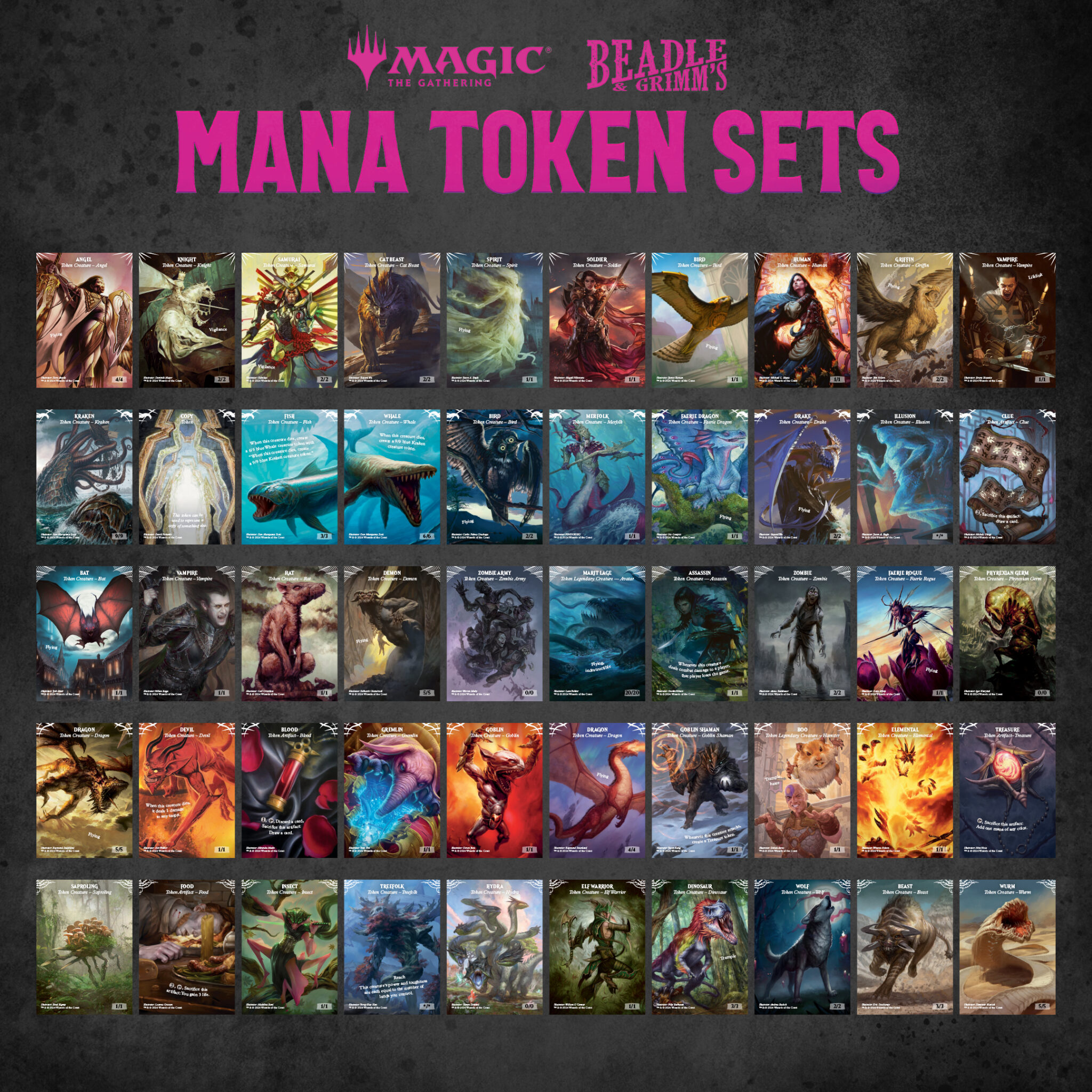 Beadle & Grimms Mana Token Sets art