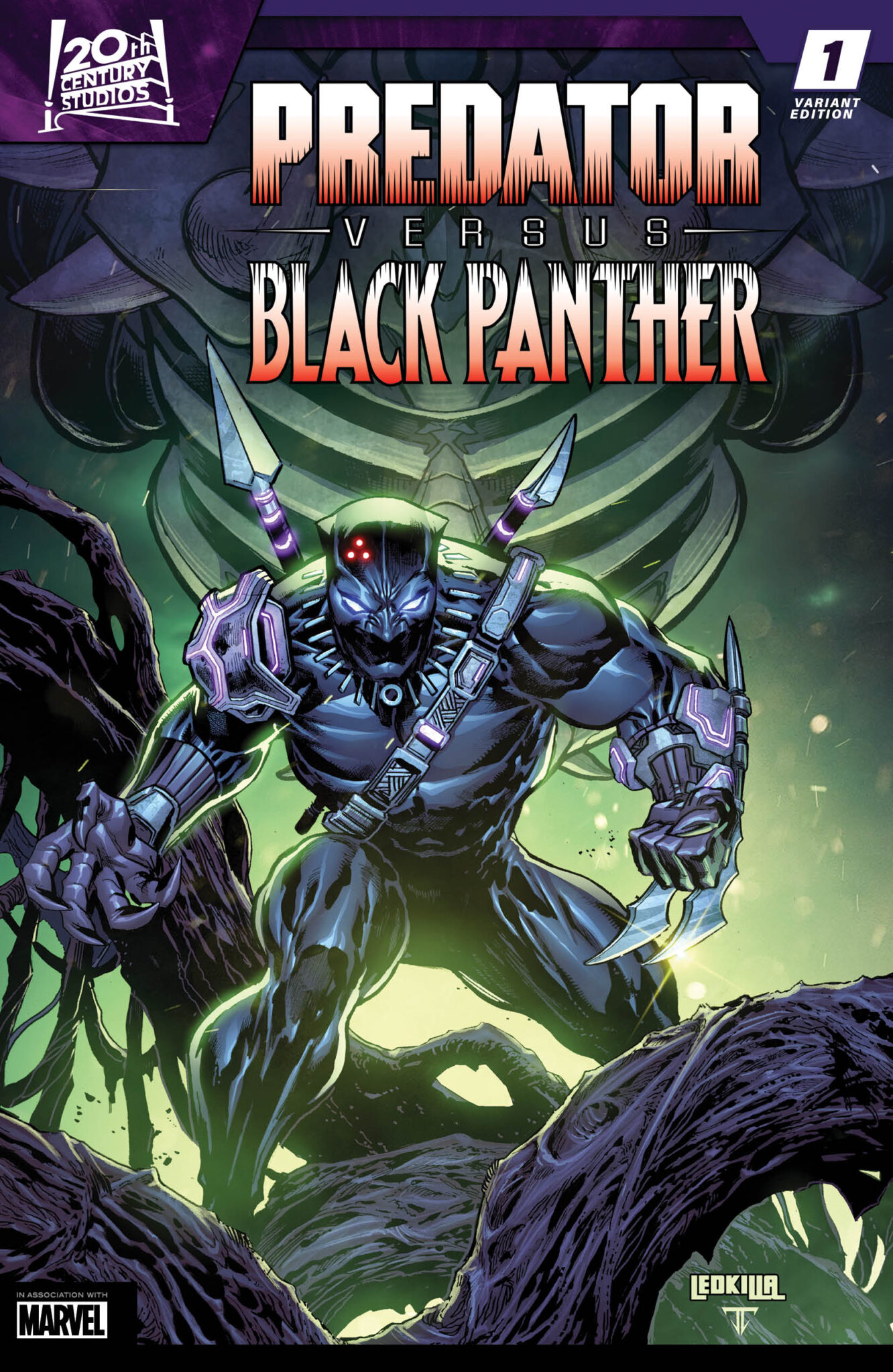 Predator vs. Black Panther #1 Variant Cover by KEN LASHLEY 