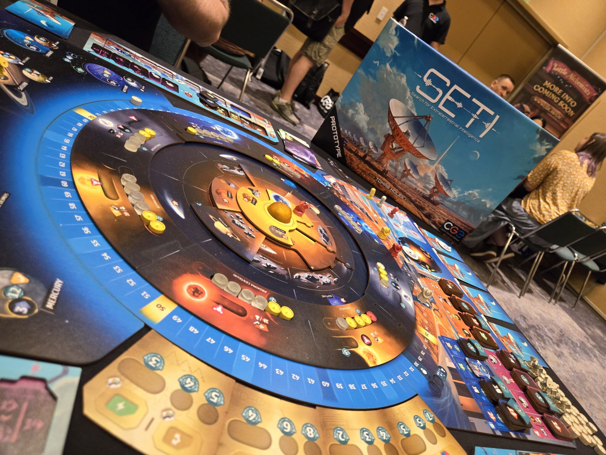 SETI box and board at Gen Con