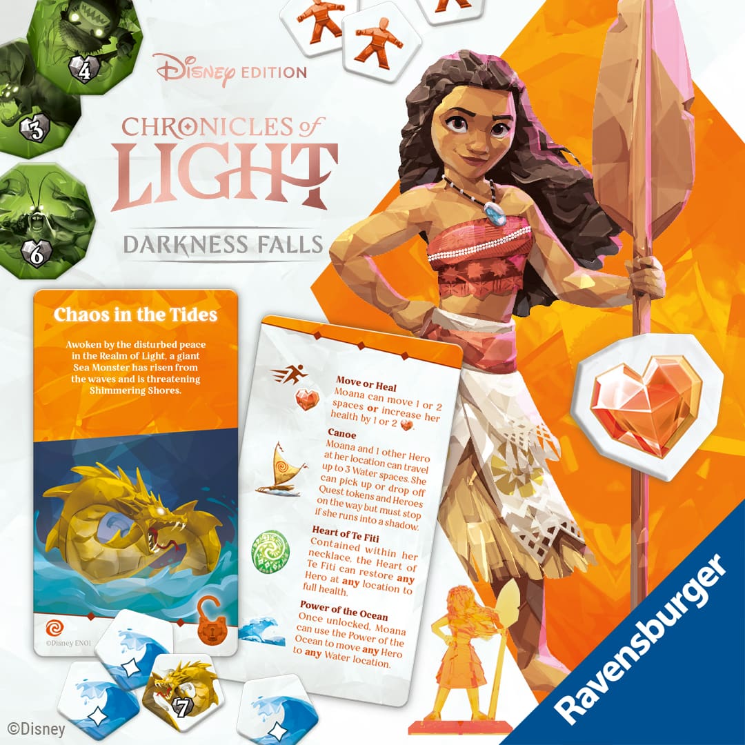 Chronicles of Light: Darkness Falls Moana cards and art