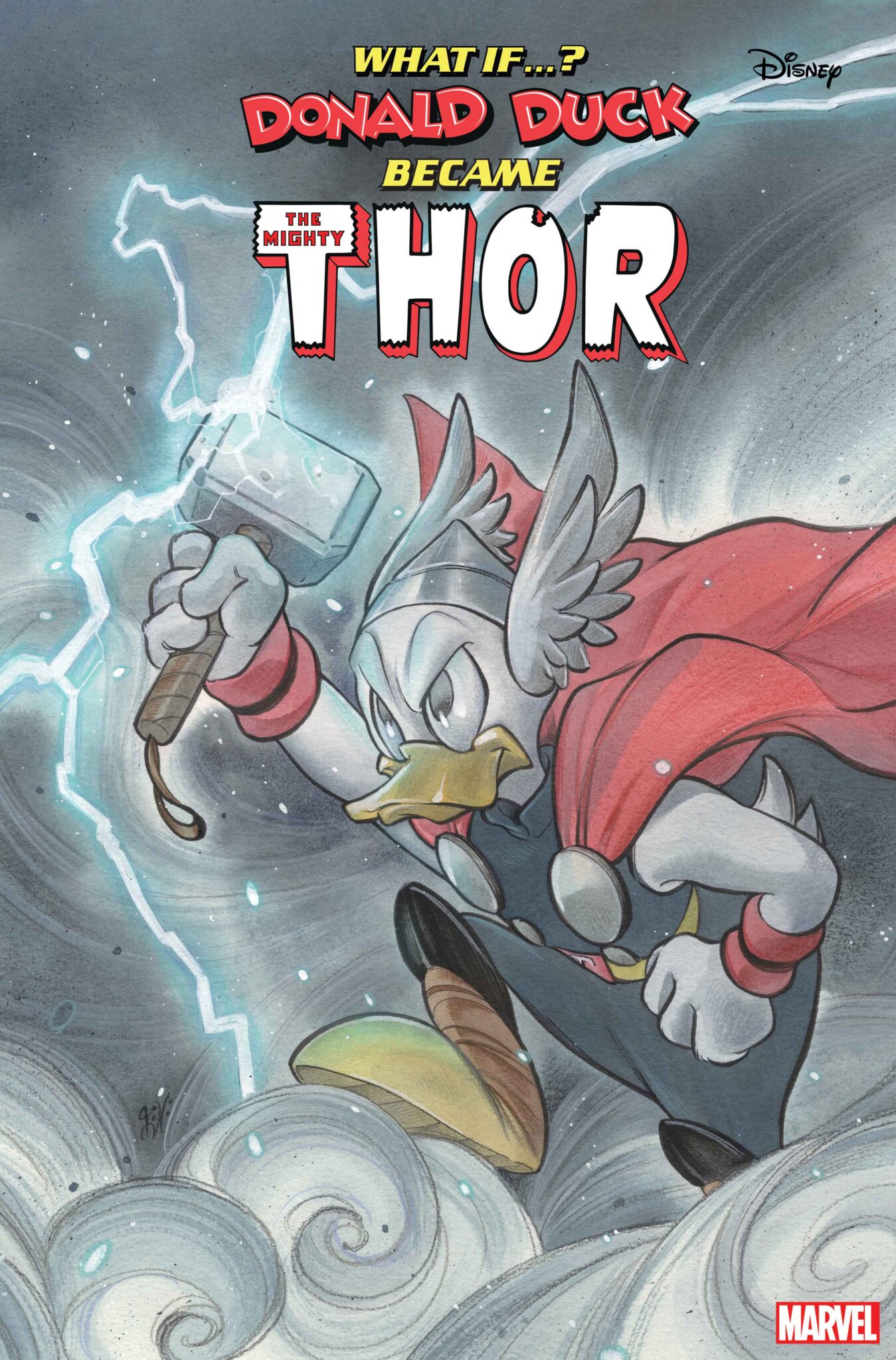 Marvel & Disney: What If…? Donald Duck Became Thor #1 Variant Cover by PEACH MOMOKO 