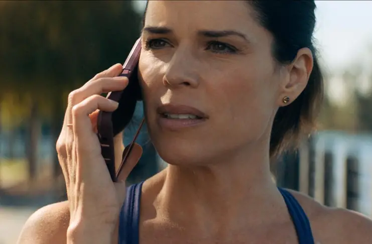 In the Scream franchise, Sidney Prescott talks on a cell phone.