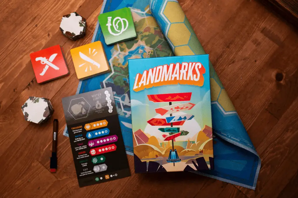 landmarks components on the table 