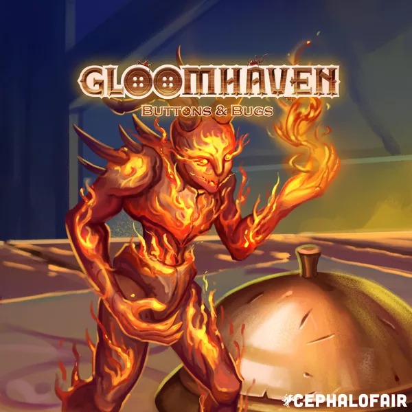 Gloomhaven Buttons & Bugs fire enemy and bell