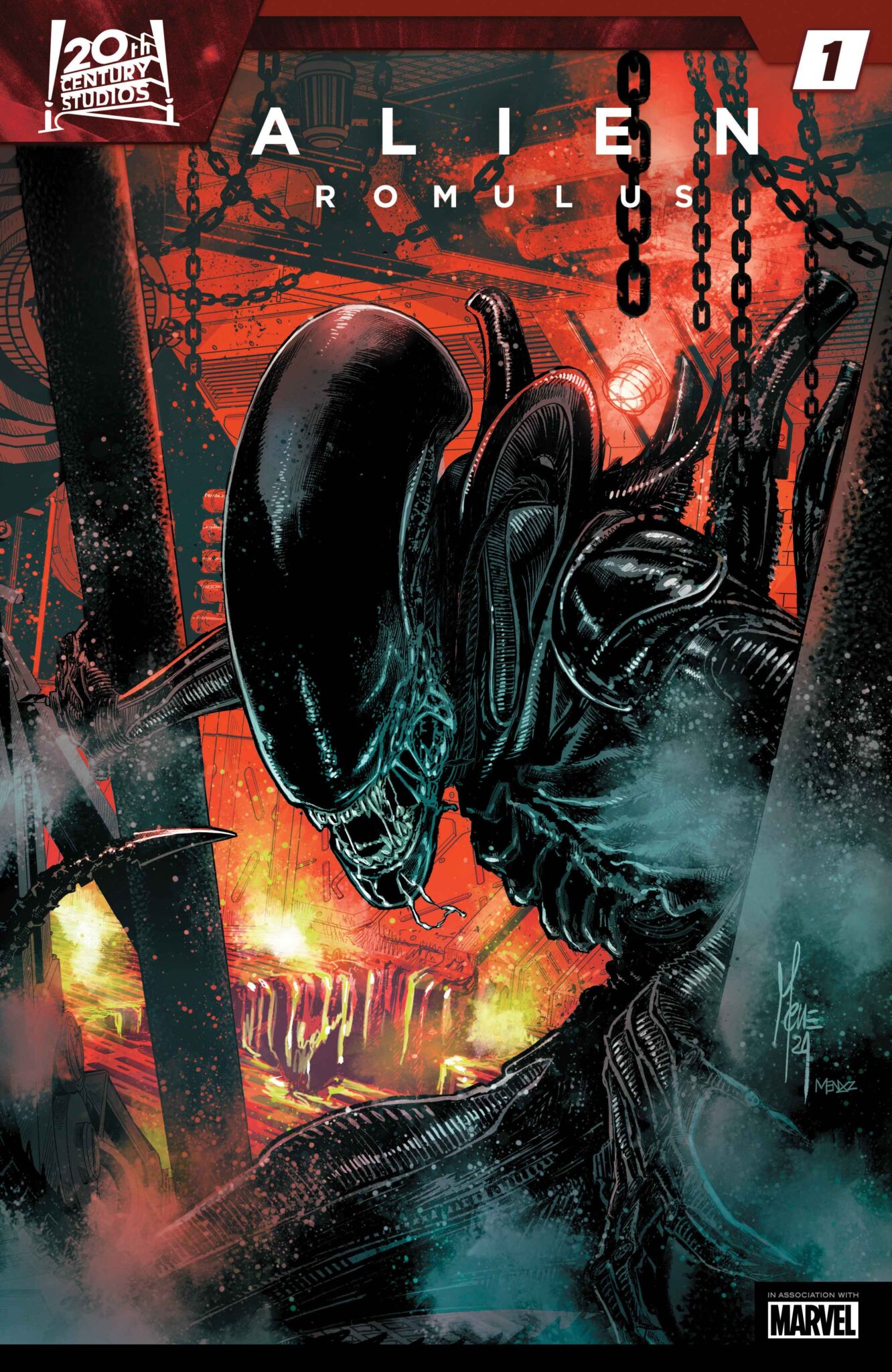  Alien: Romulus Variant Cover by MARCO CHECCHETTO 