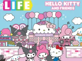 life: hello kitty and friends box cover with the characters and pastel art