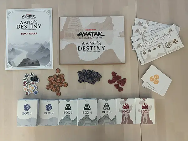 Contents of the Aang's Destiny game.