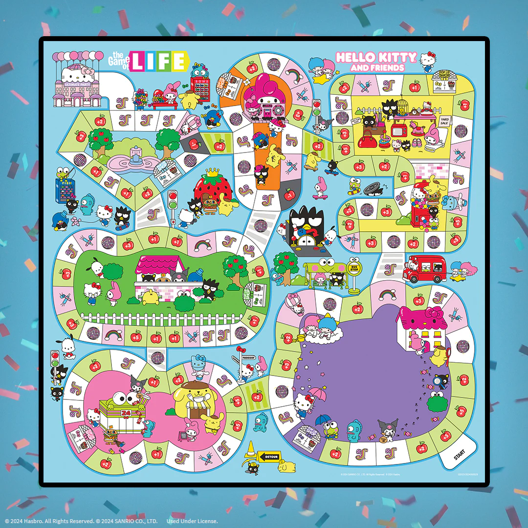 life: hello kitty and friends game board