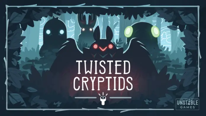 twisted cryptids board game art with shadowy cryptids