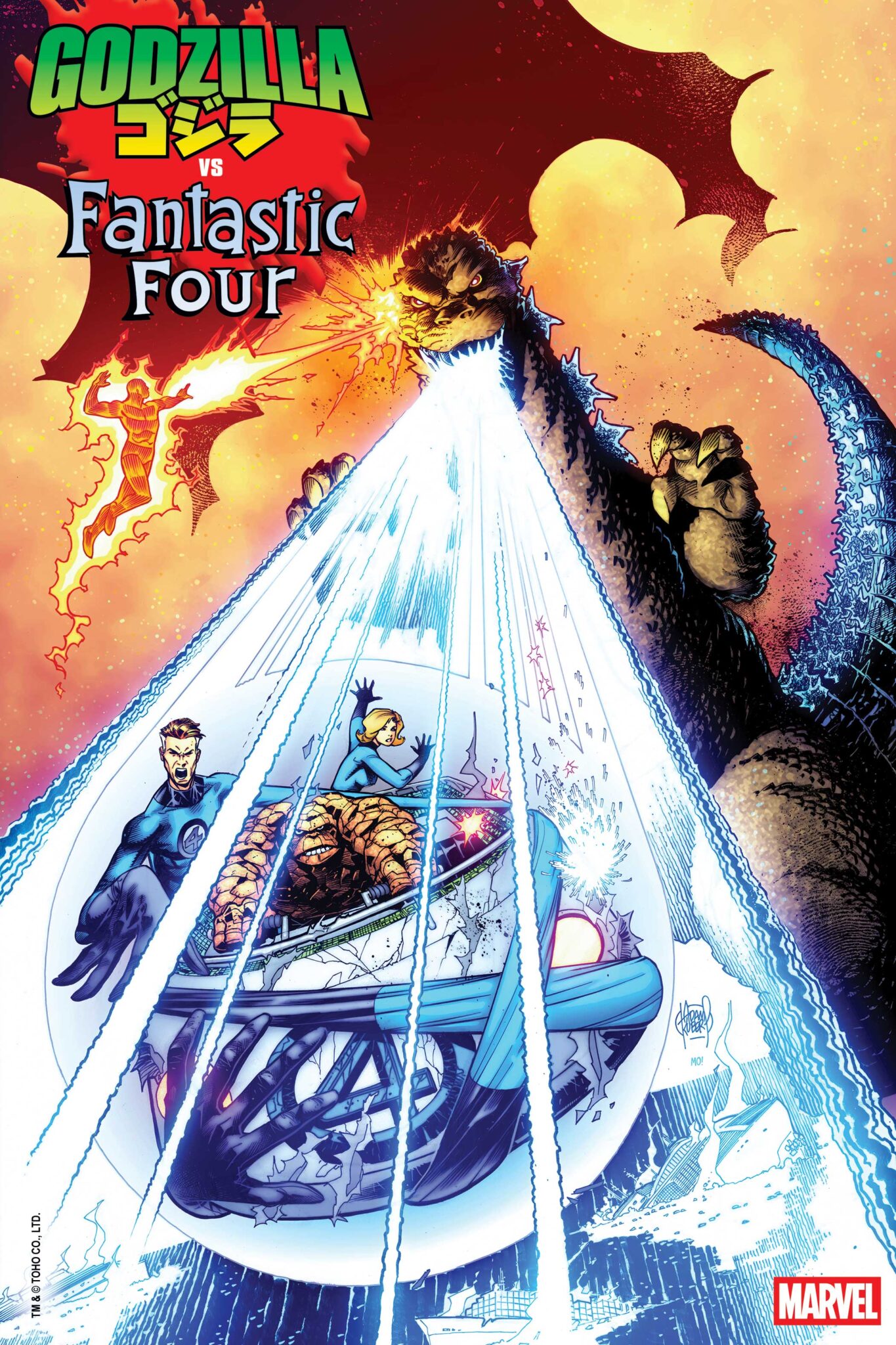  GODZILLA VS. FANTASTIC FOUR Cover by ADAM KUBERT