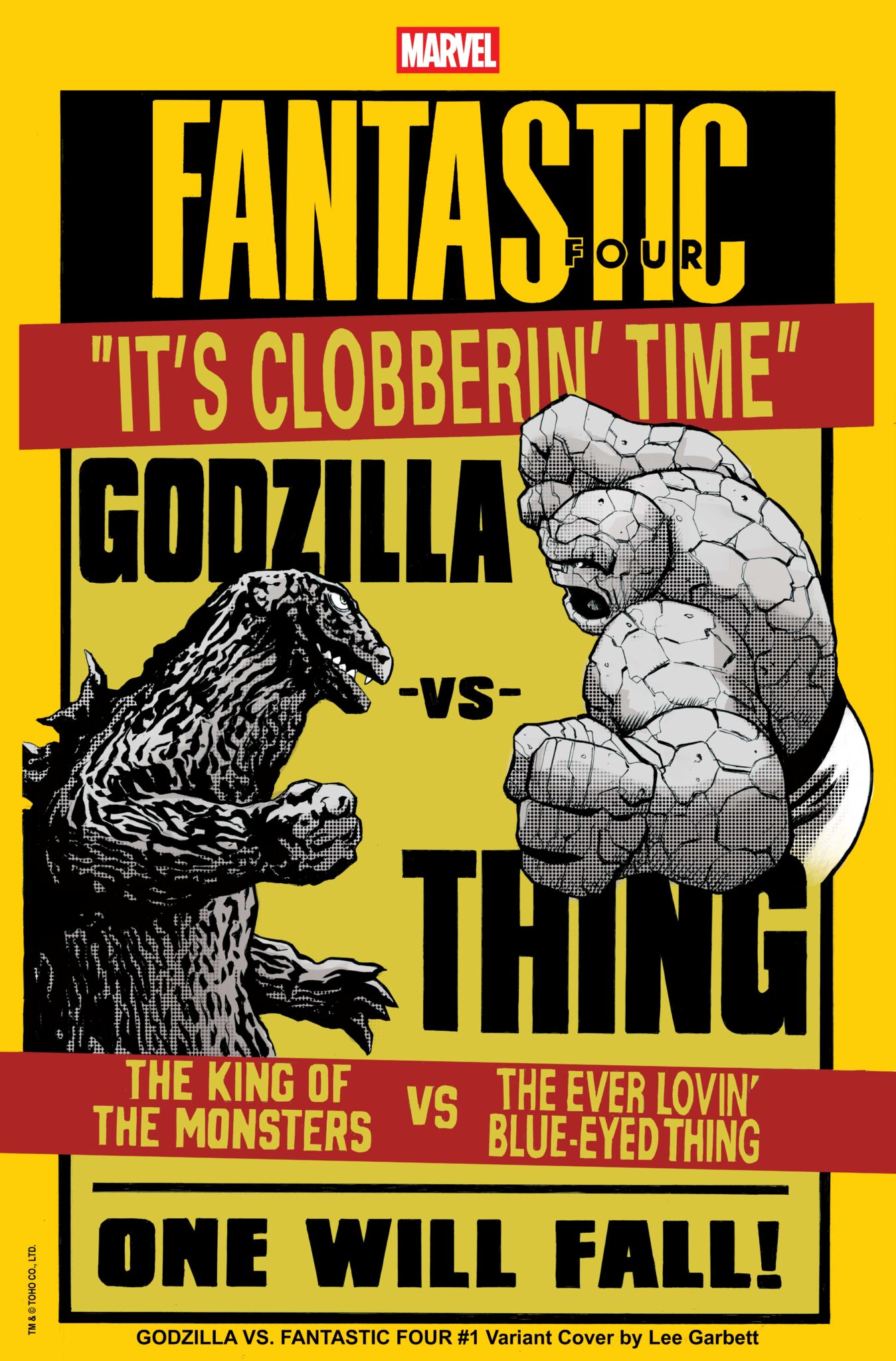  GODZILLA VS. FANTASTIC FOUR Versus Variant Cover by LEE GARBETT