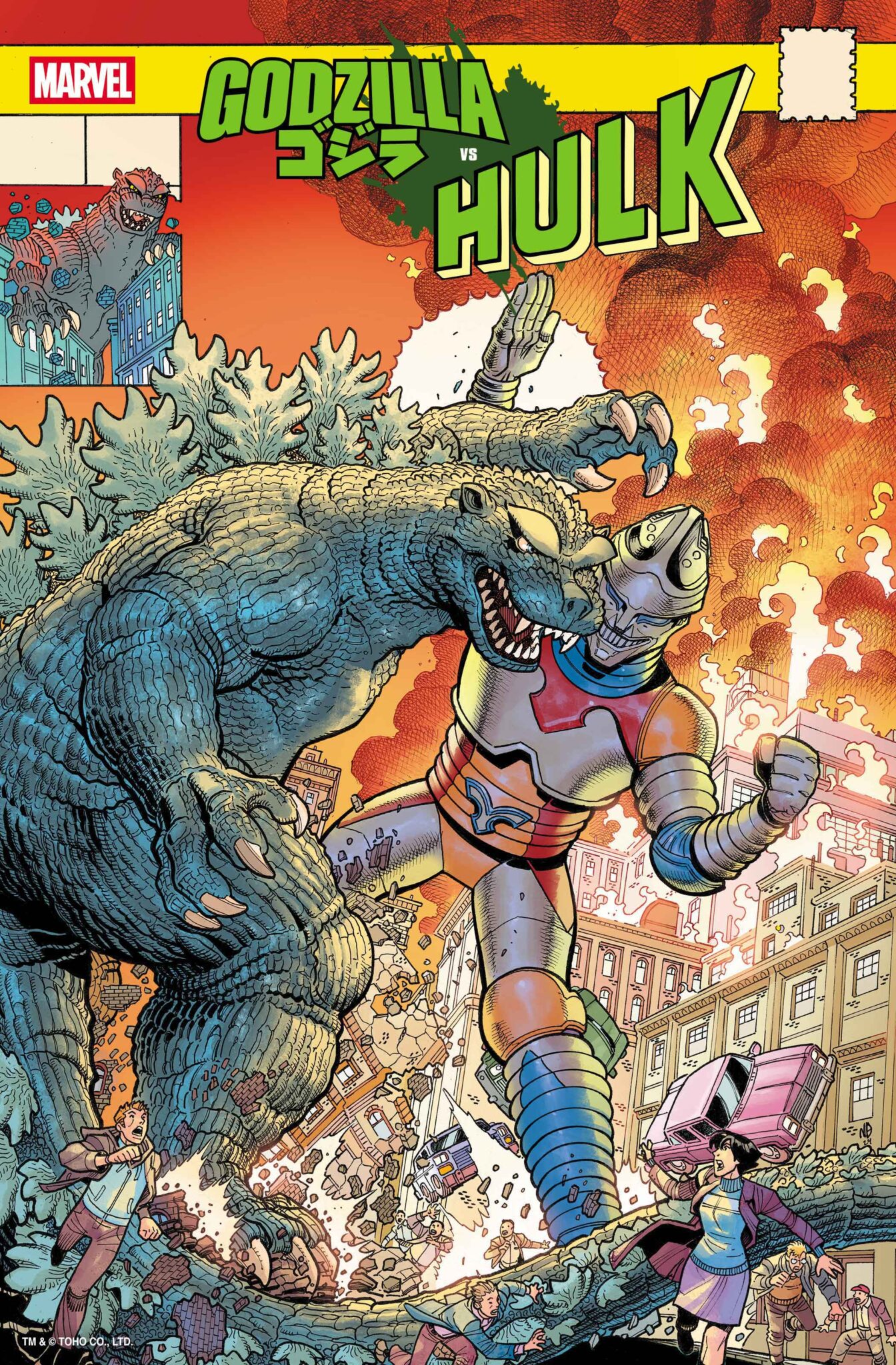 GODZILLA VS. HULK Monster Homage Variant Cover by NICK BRADSHAW