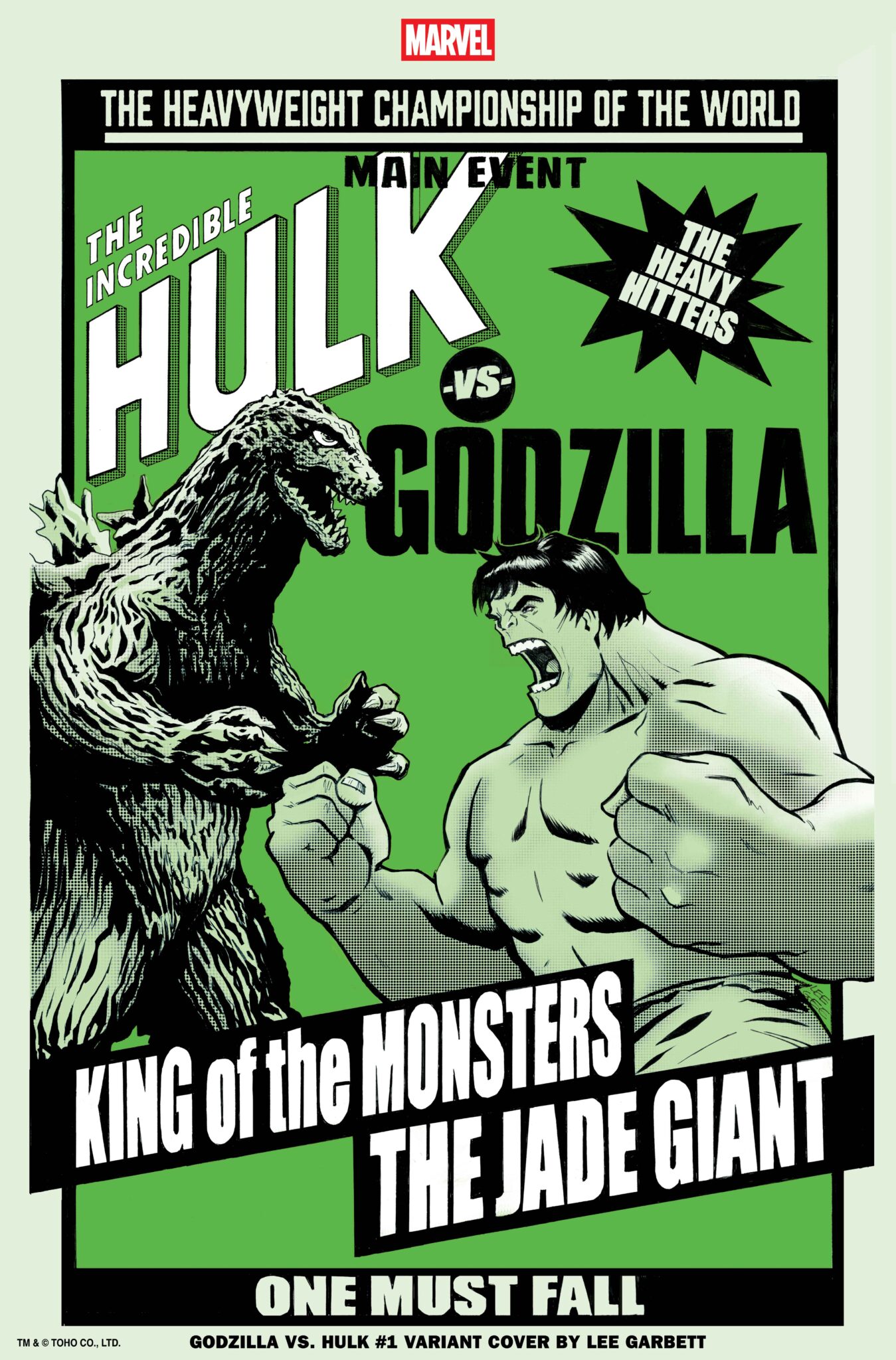 GODZILLA VS. HULK Versus Variant Cover by LEE GARBETT