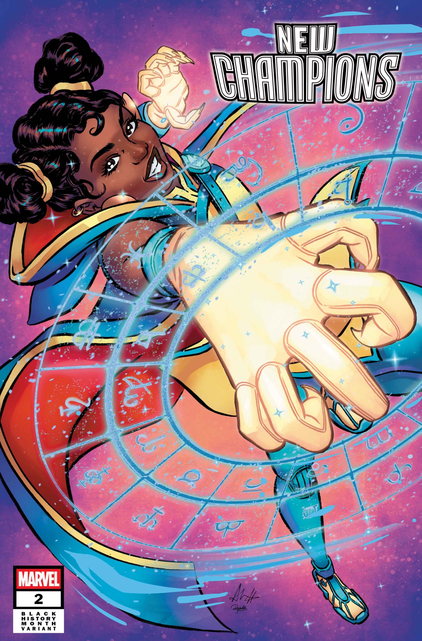 NEW CHAMPIONS #2 BLACK HISTORY MONTH VARIANT COVER BY ALITHA MARTINEZ