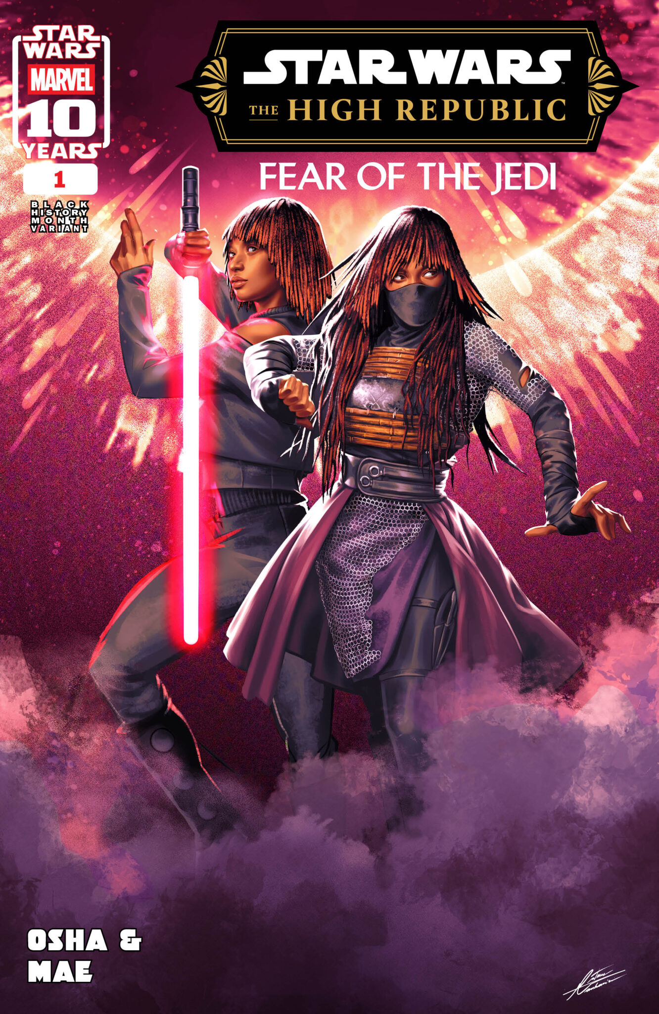 STAR WARS: THE HIGH REPUBLIC - FEAR OF THE JEDI #1 BLACK HISTORY MONTH VARIANT COVER BY MATEUS MANHANINI